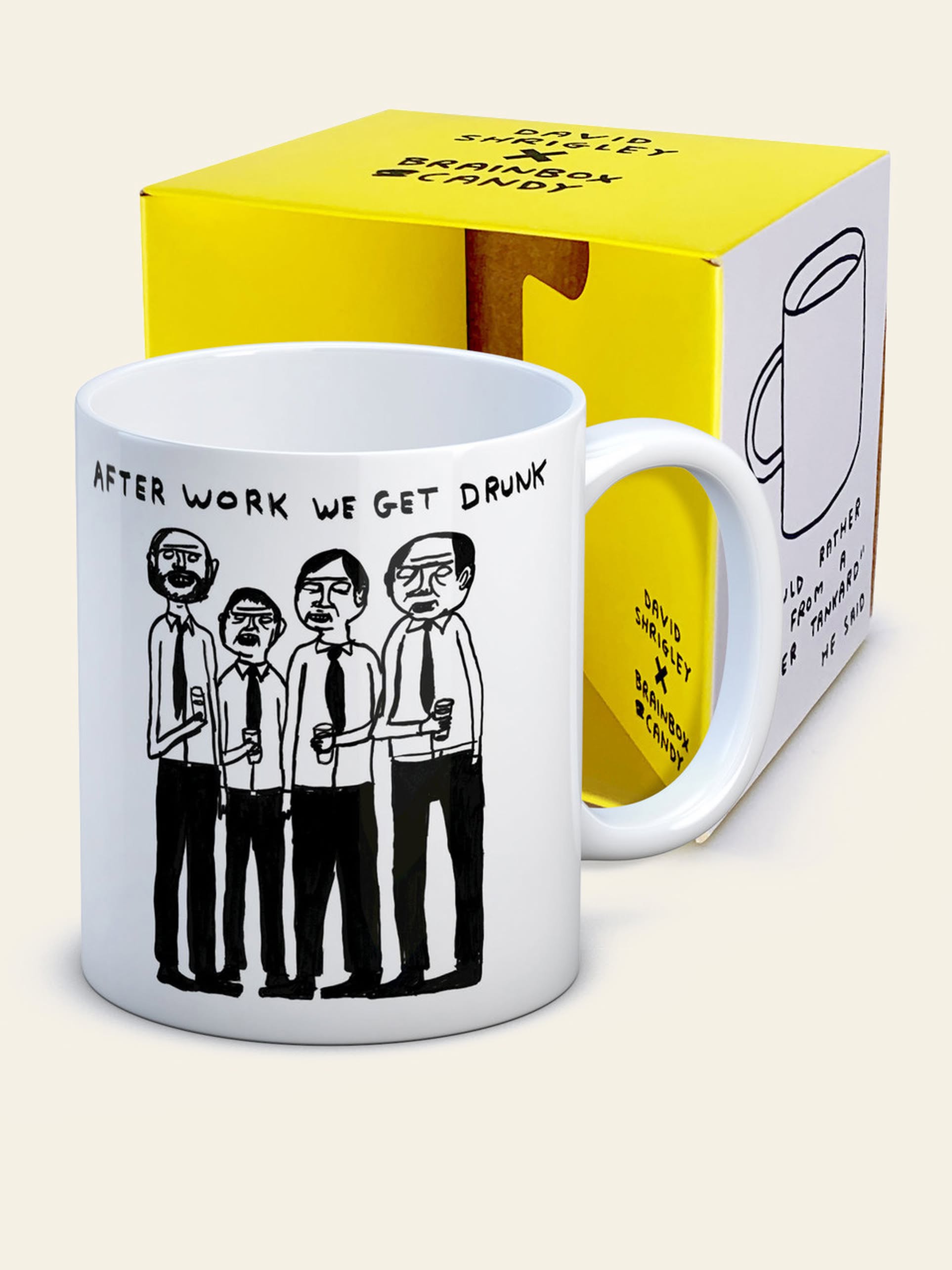Brainbox Candy David Shrigley After Work We Get Drunk Mug