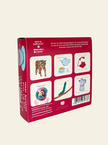 Brainbox Candy David Shrigley Coaster Box Set Coloured Set of 6