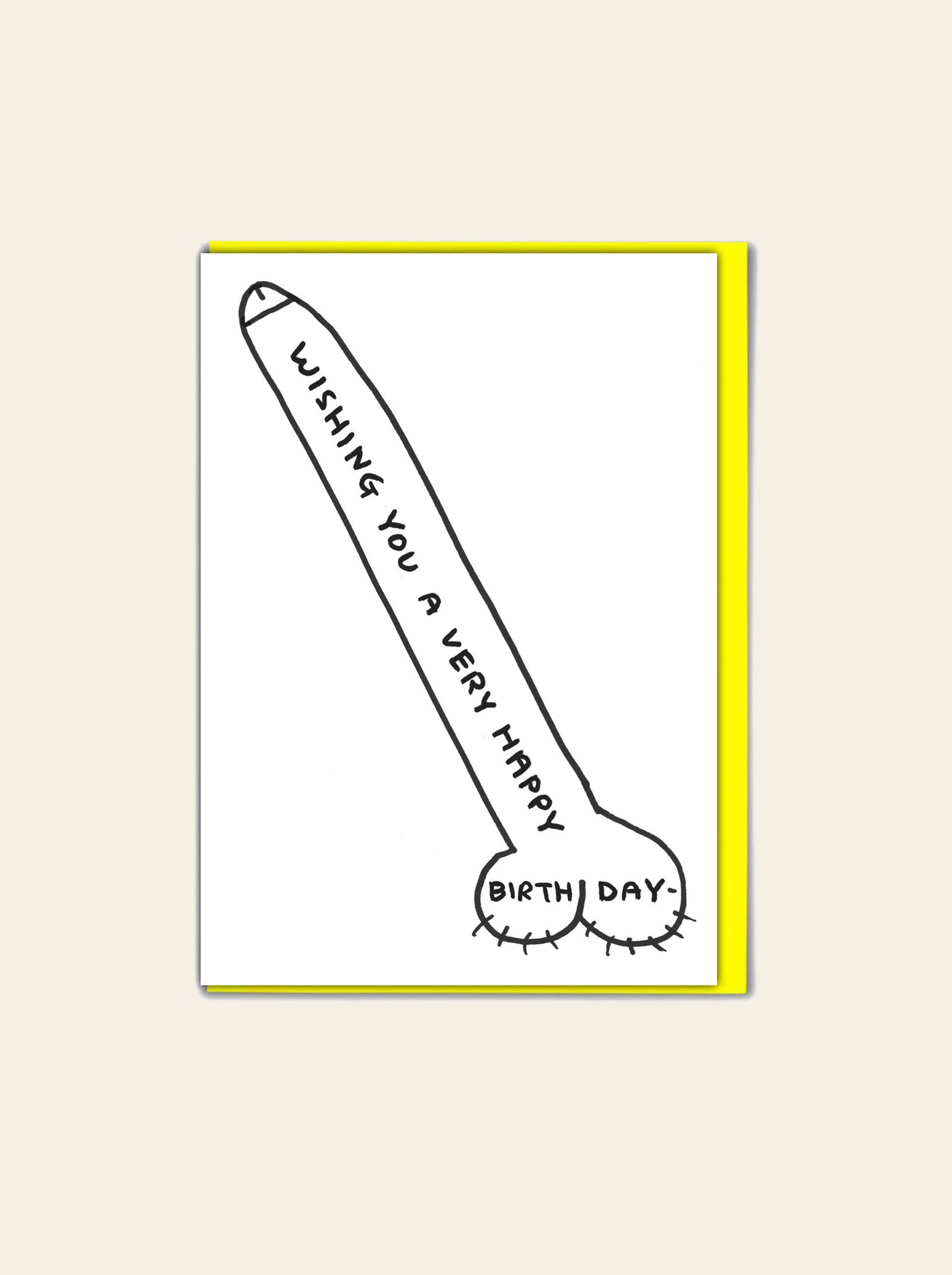 Brainbox Candy David Shrigley Cock Greeting Card