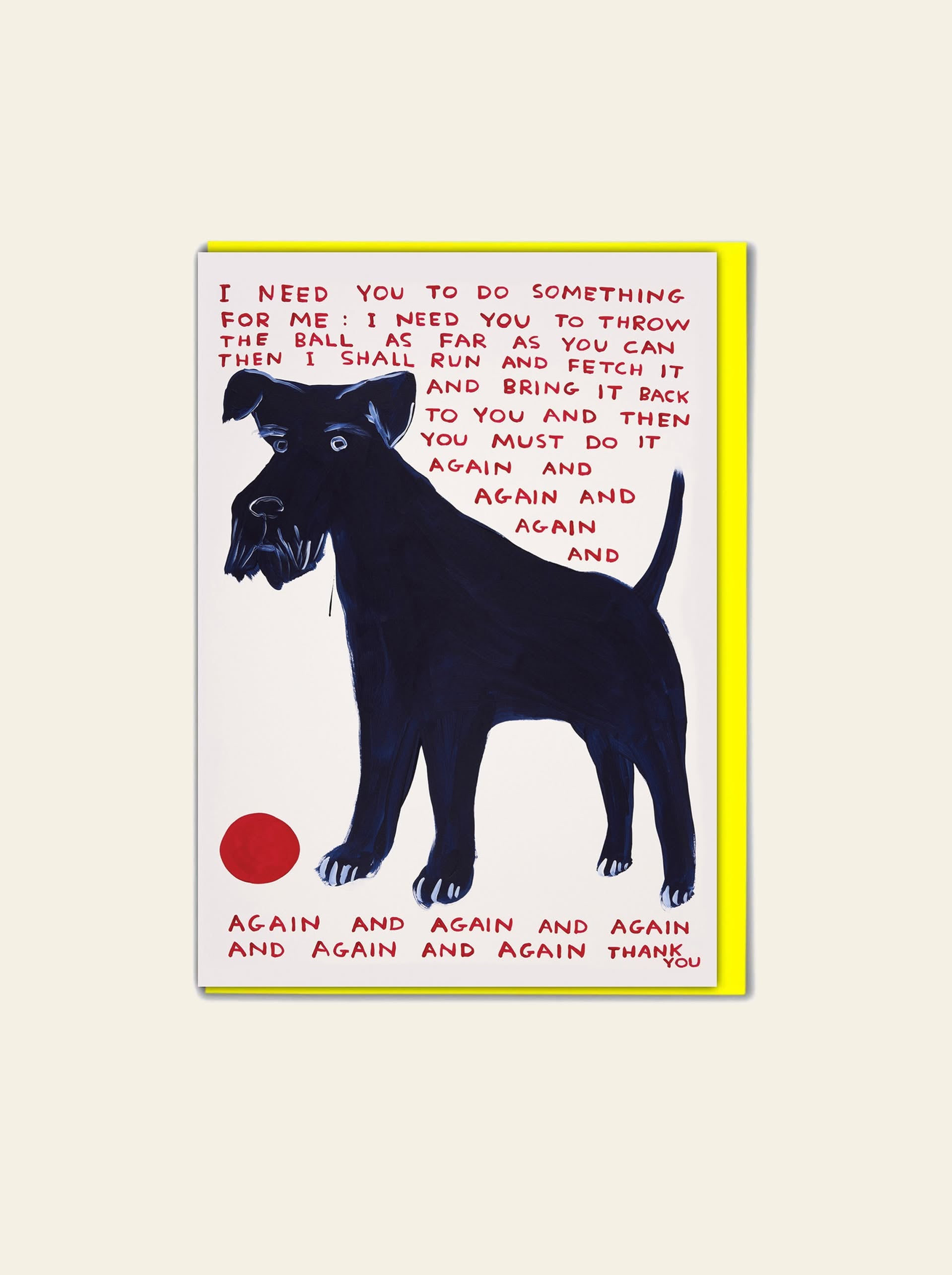 Brainbox Candy David Shrigley Do Something For Me Greeting Card