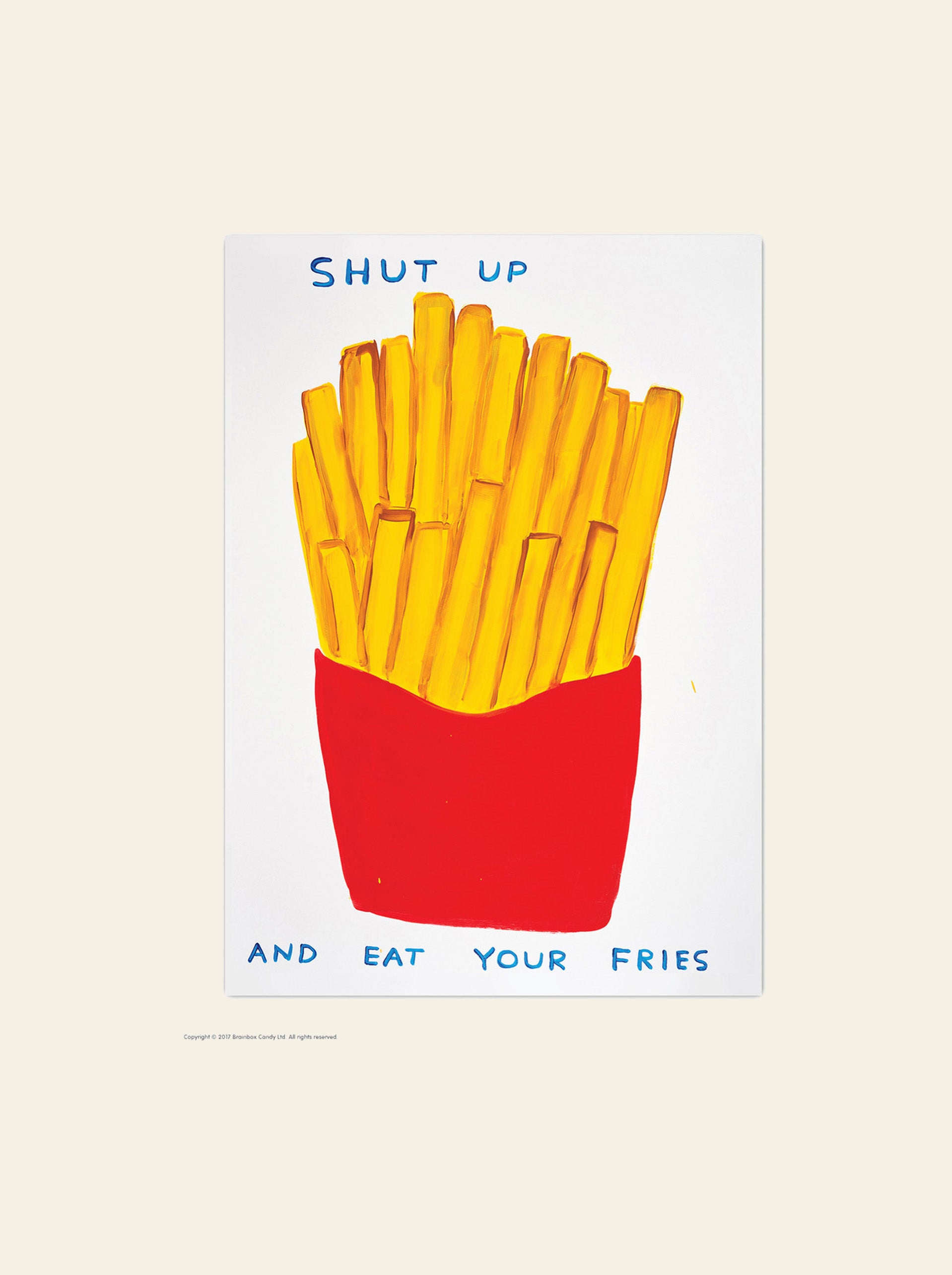 Brainbox Candy David Shrigley Eat Your Fries Postcard (A6)