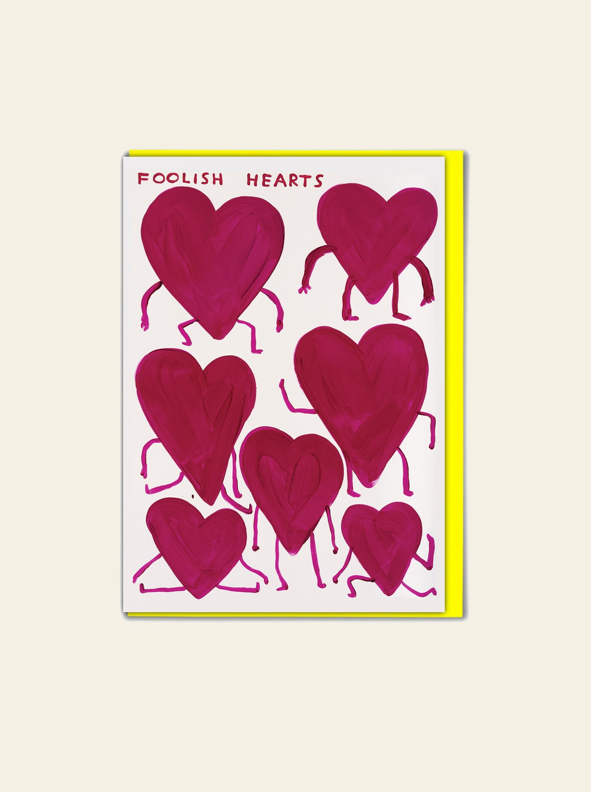 Brainbox Candy David Shrigley Foolish Hearts Greeting Card