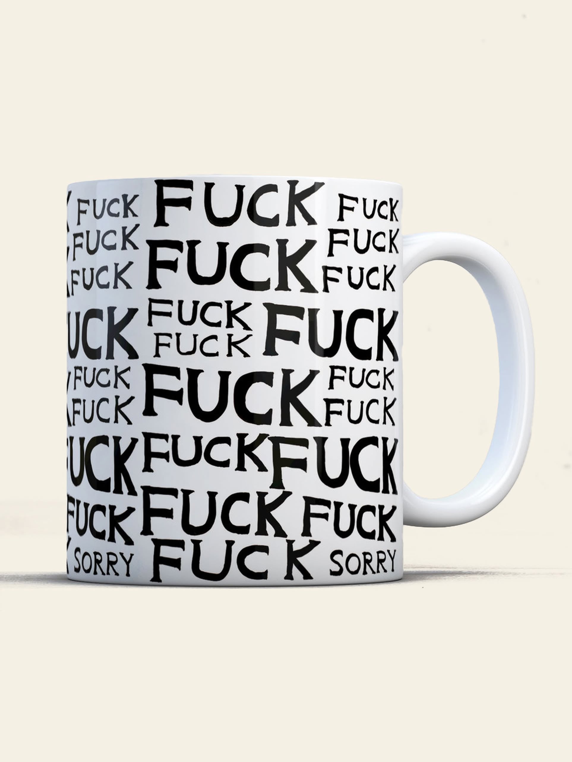 Brainbox Candy David Shrigley Fuck Fuck Sorry Mug