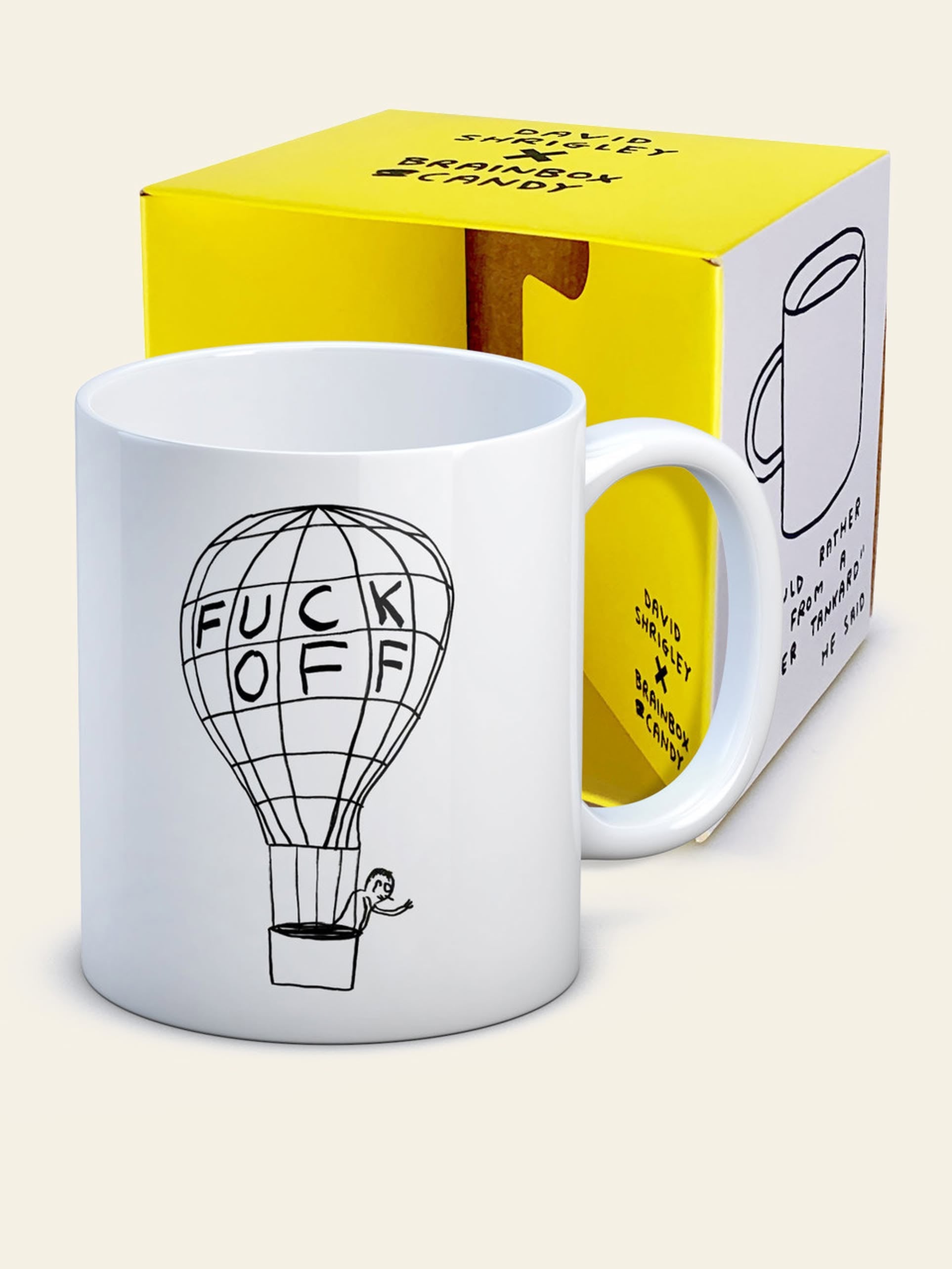 Brainbox Candy David Shrigley Fuck Off Balloon Mug