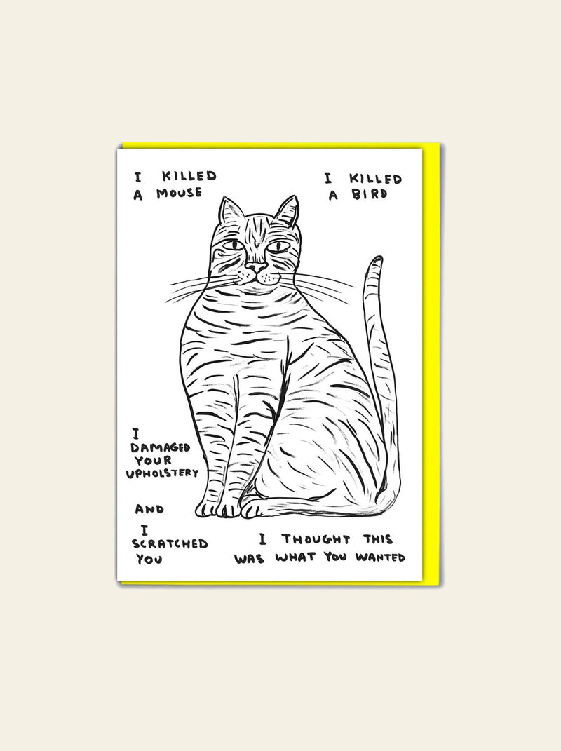 Brainbox Candy David Shrigley - 我杀了一只老鼠贺卡