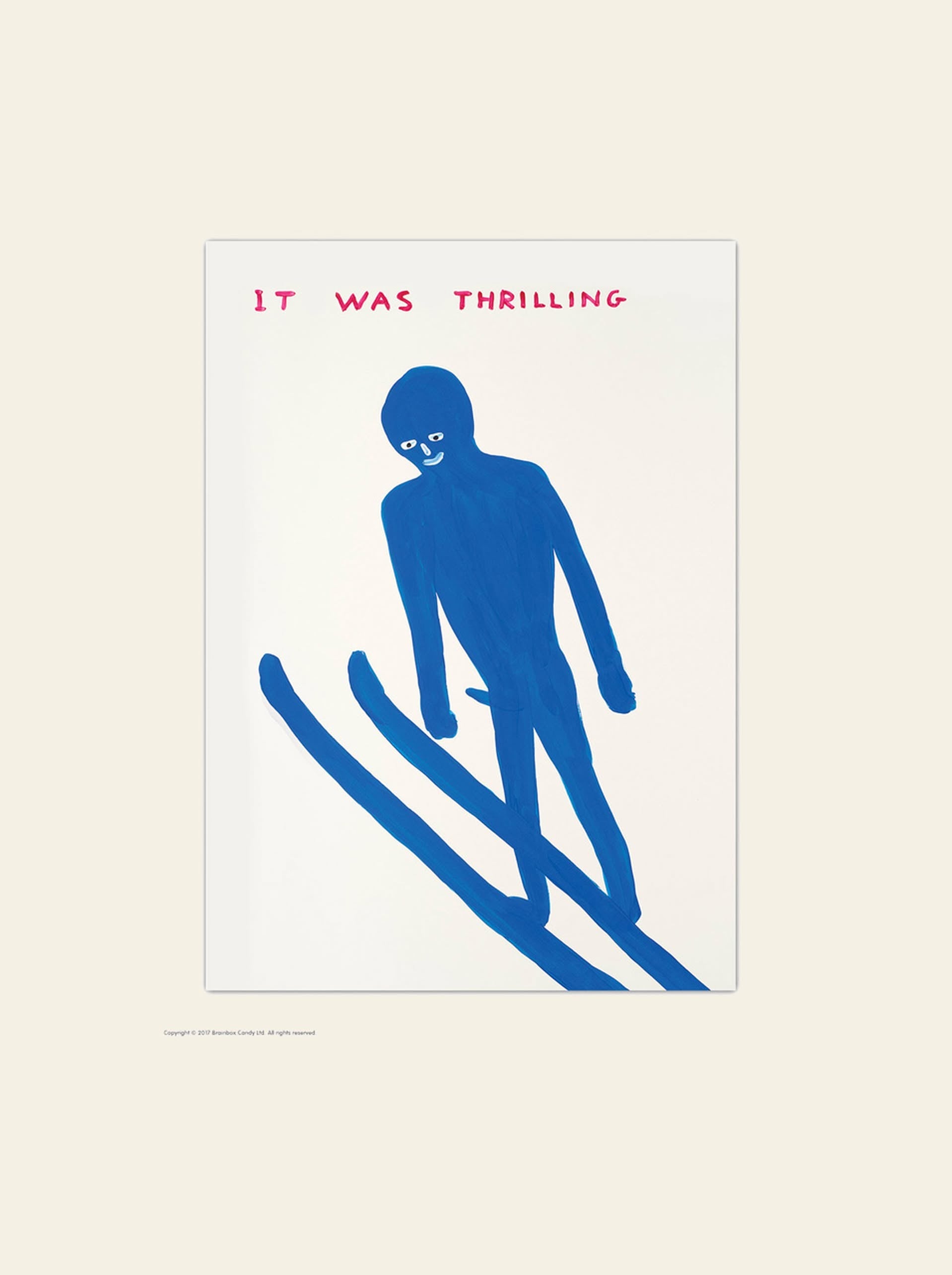 Brainbox Candy David Shrigley It Was Thrilling Postcard (A6)