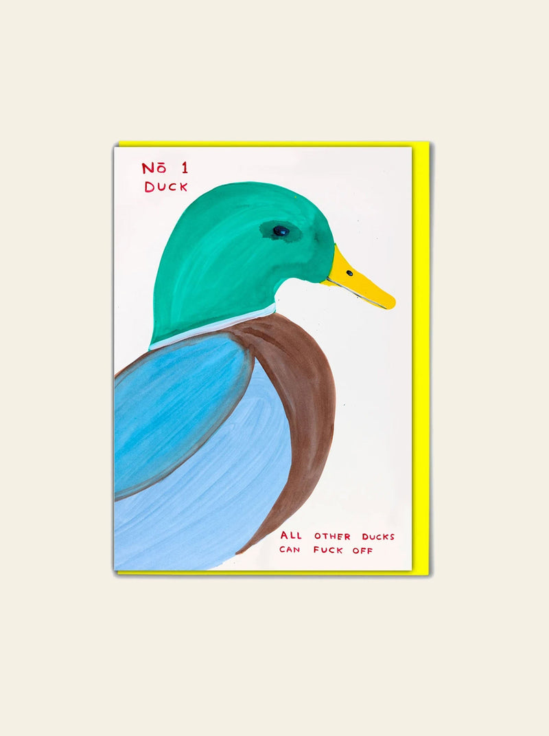 Brainbox Candy David Shrigley - No. 1 Duck Greeting Card