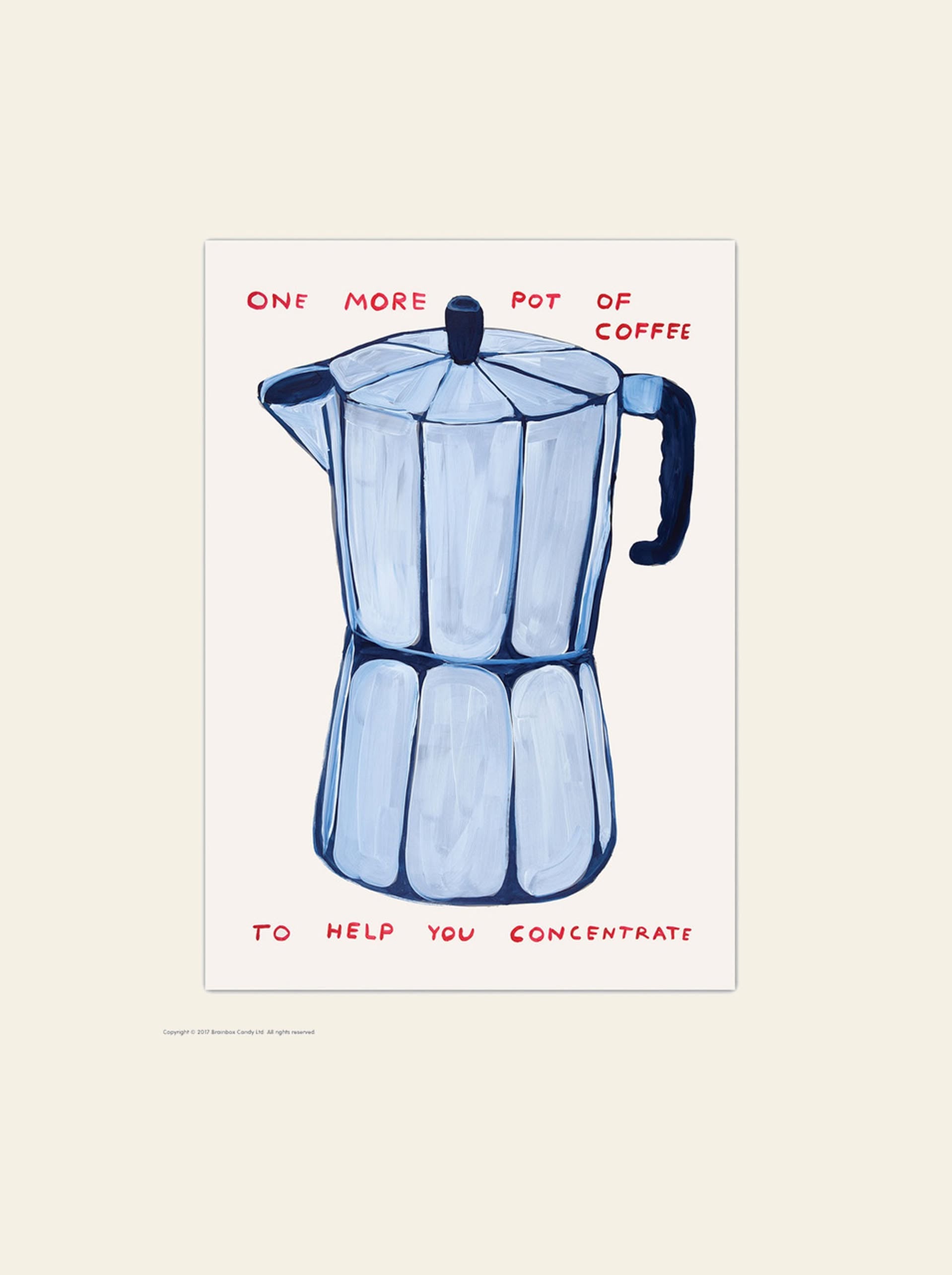 Brainbox Candy David Shrigley Pot Of Coffee Postcard (A6)