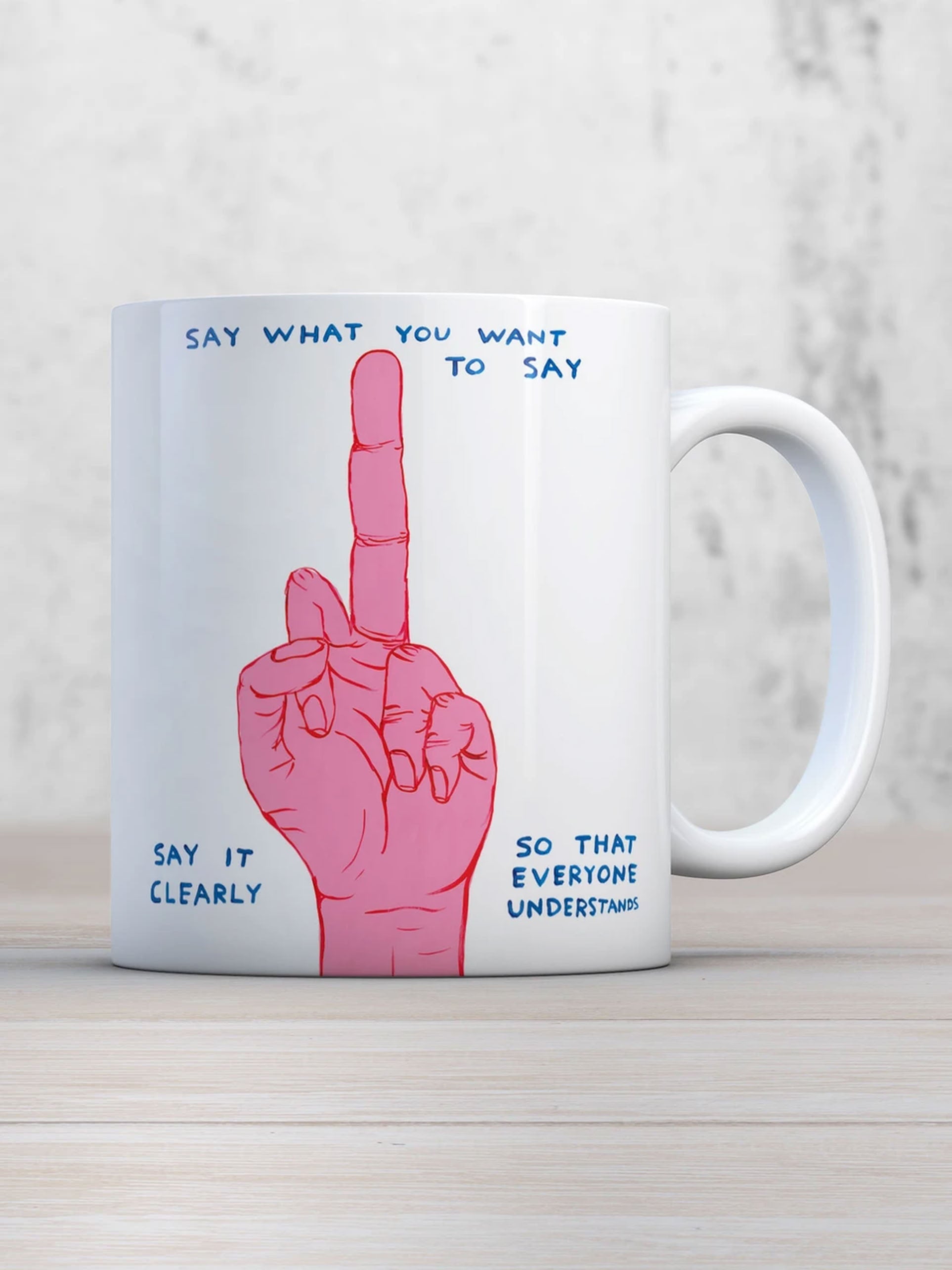 Brainbox Candy David Shrigley - Say What You Want Mug