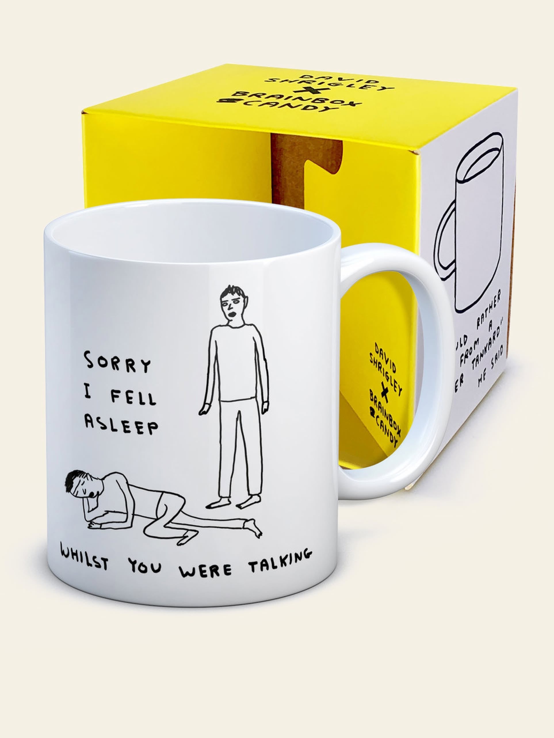 Brainbox Candy David Shrigley Sorry I Fell Asleep Mug
