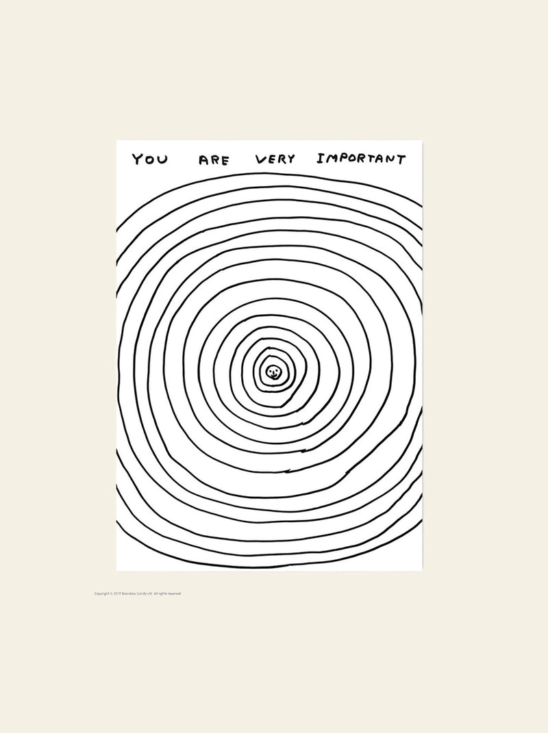 Brainbox Candy David Shrigley - 你非常重要明信片 (A6)