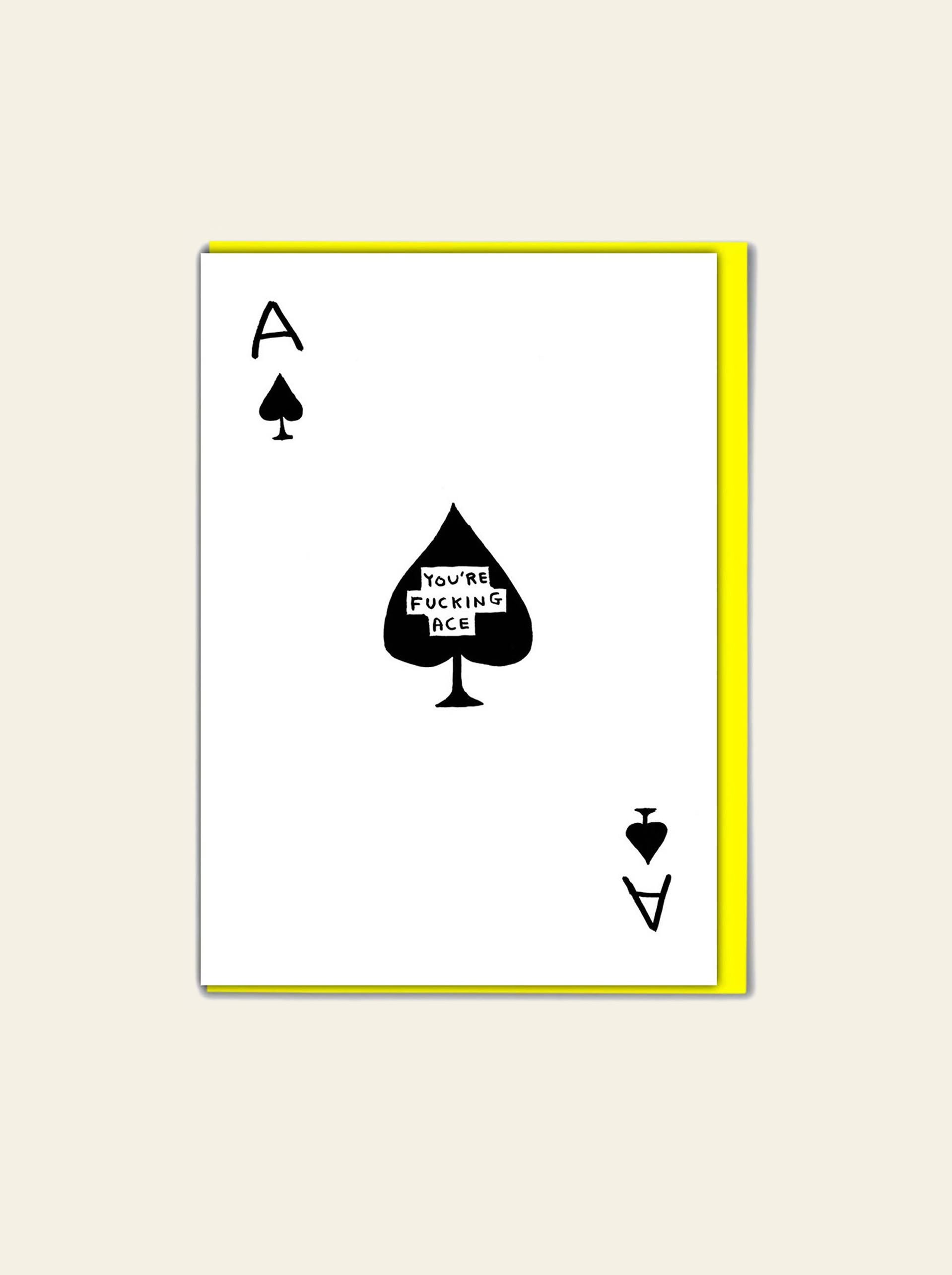 Brainbox Candy David Shrigley You're Fucking Ace Greeting Card
