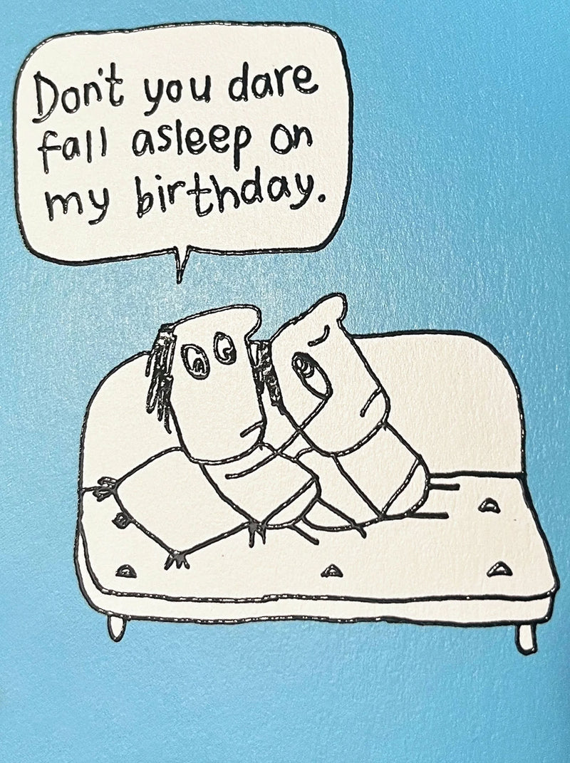 Brainbox Candy Hazel Bee - Don't You Dare Fall Asleep Greeting Card