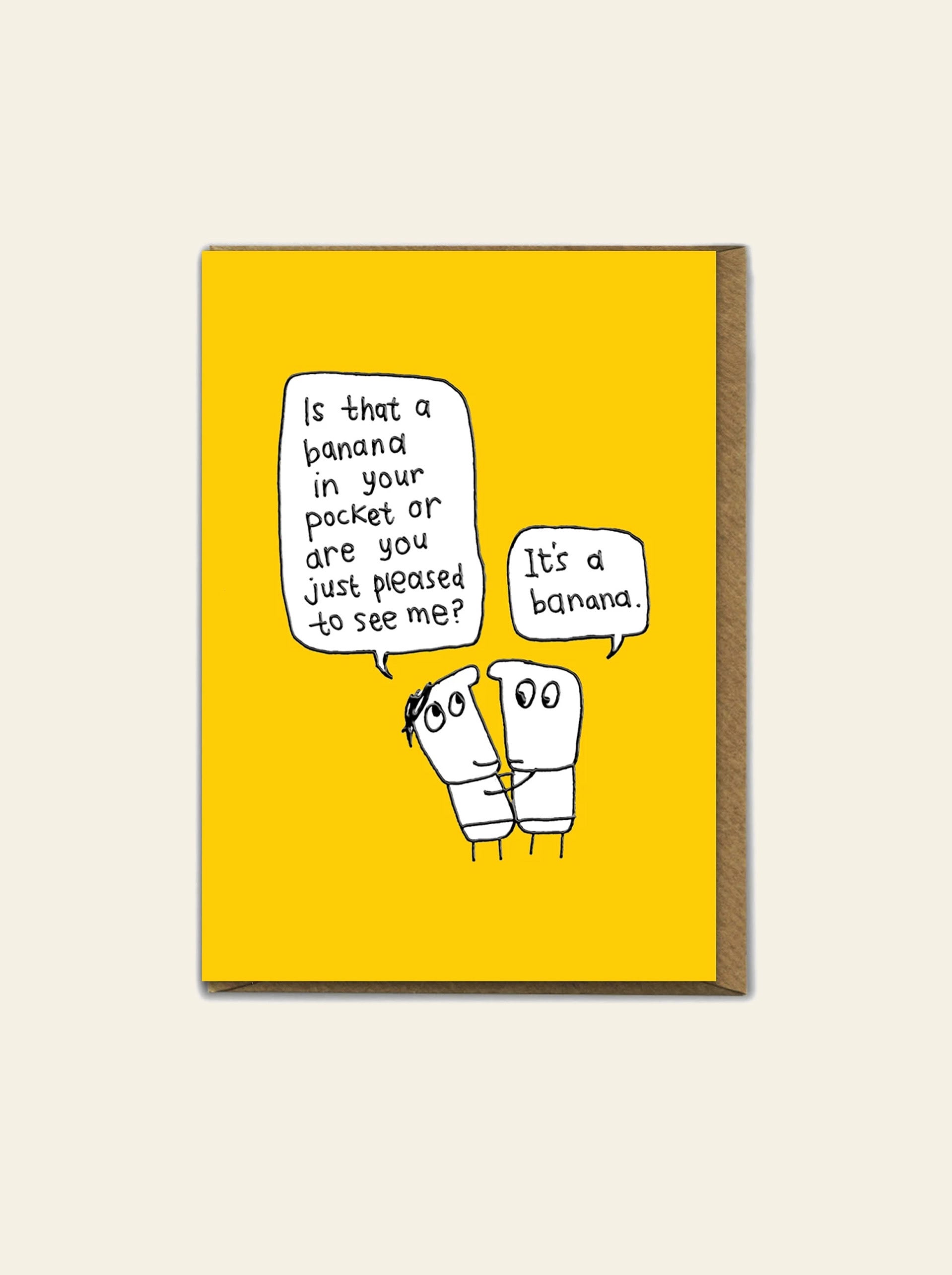 Brainbox Candy Hazel Bee Is That A Banana Greeting Card