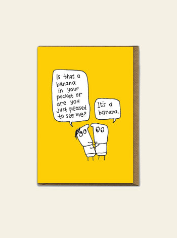 Brainbox Candy Hazel Bee Is That A Banana Greeting Card