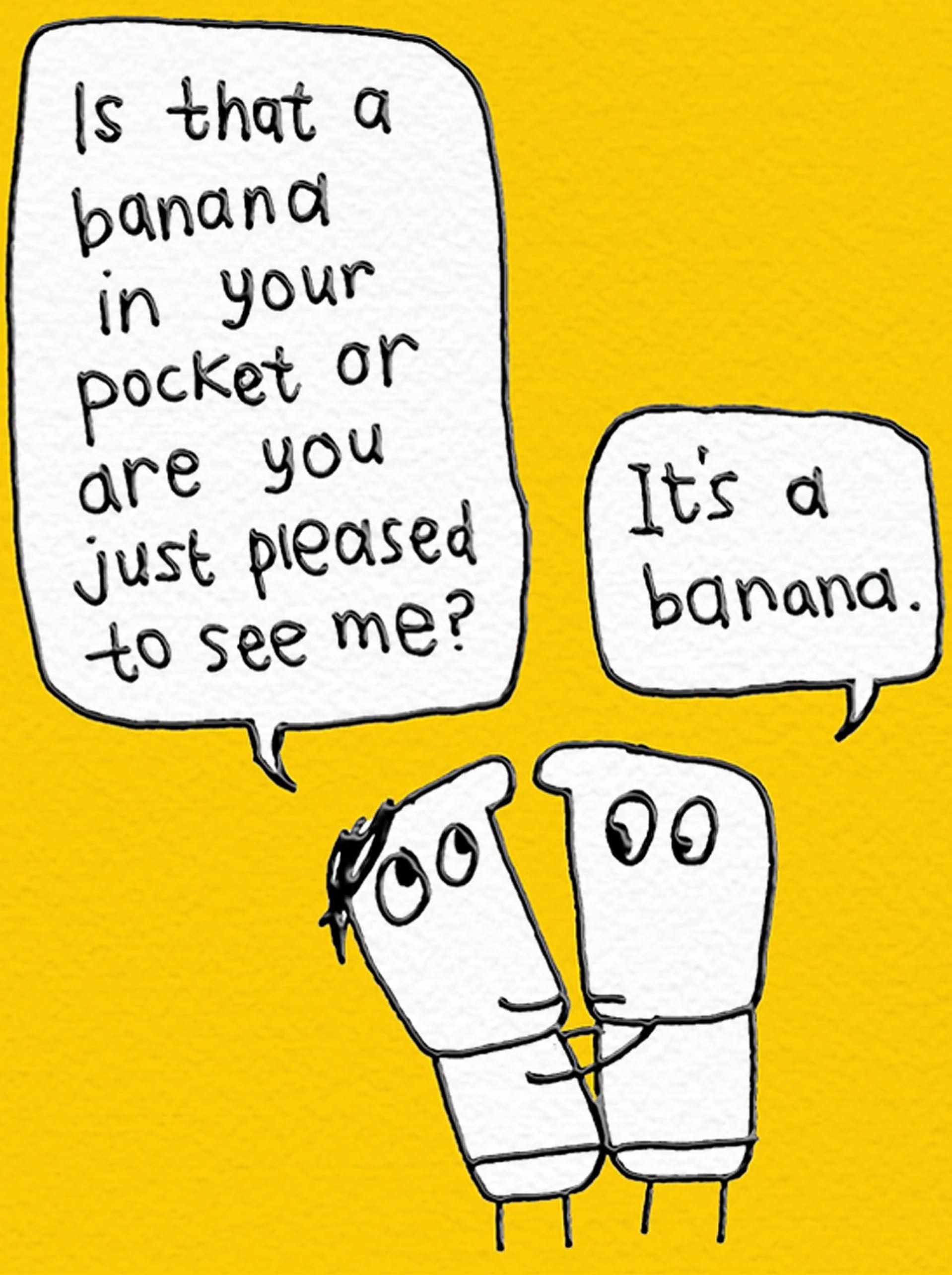 Brainbox Candy Hazel Bee Is That A Banana Greeting Card