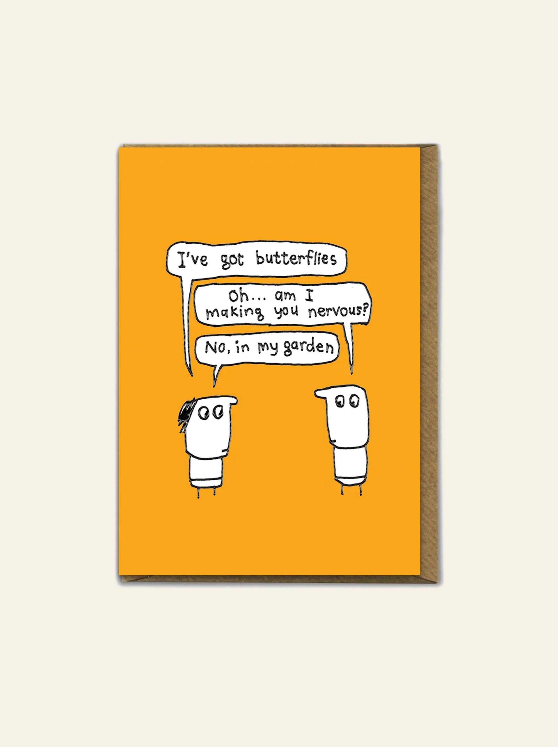 Brainbox Candy Hazel Bee I've Got Butterflies Greeting Card