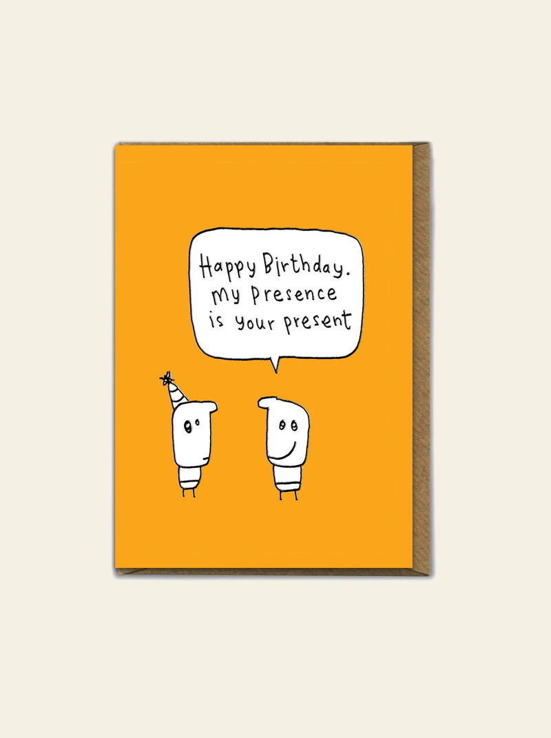 Brainbox Candy Hazel Bee - My Presence Greeting Card