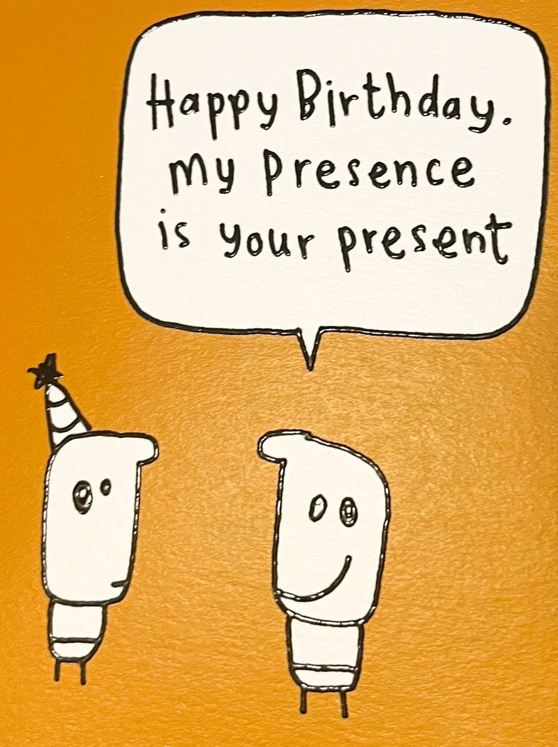 Brainbox Candy Hazel Bee - My Presence Greeting Card