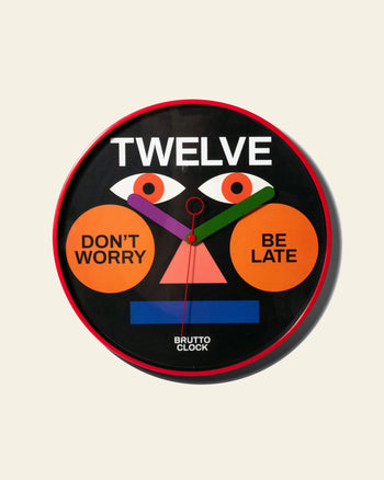 Brutto Studio Be Late Wall Clock Multicolour