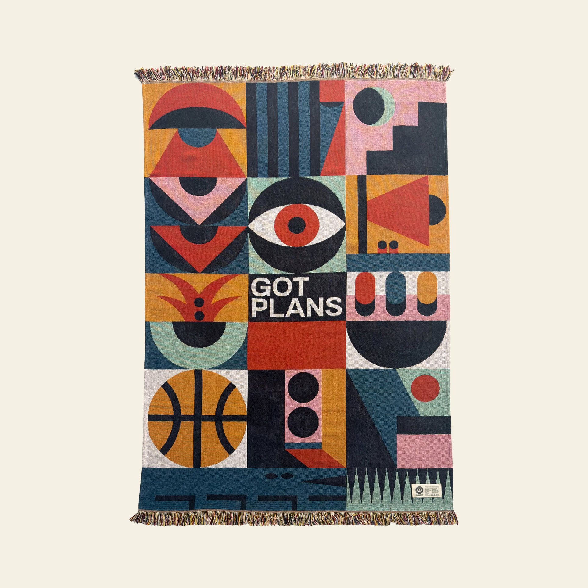 Brutto Studio Got Plans Tapestry Blanket Multicolour