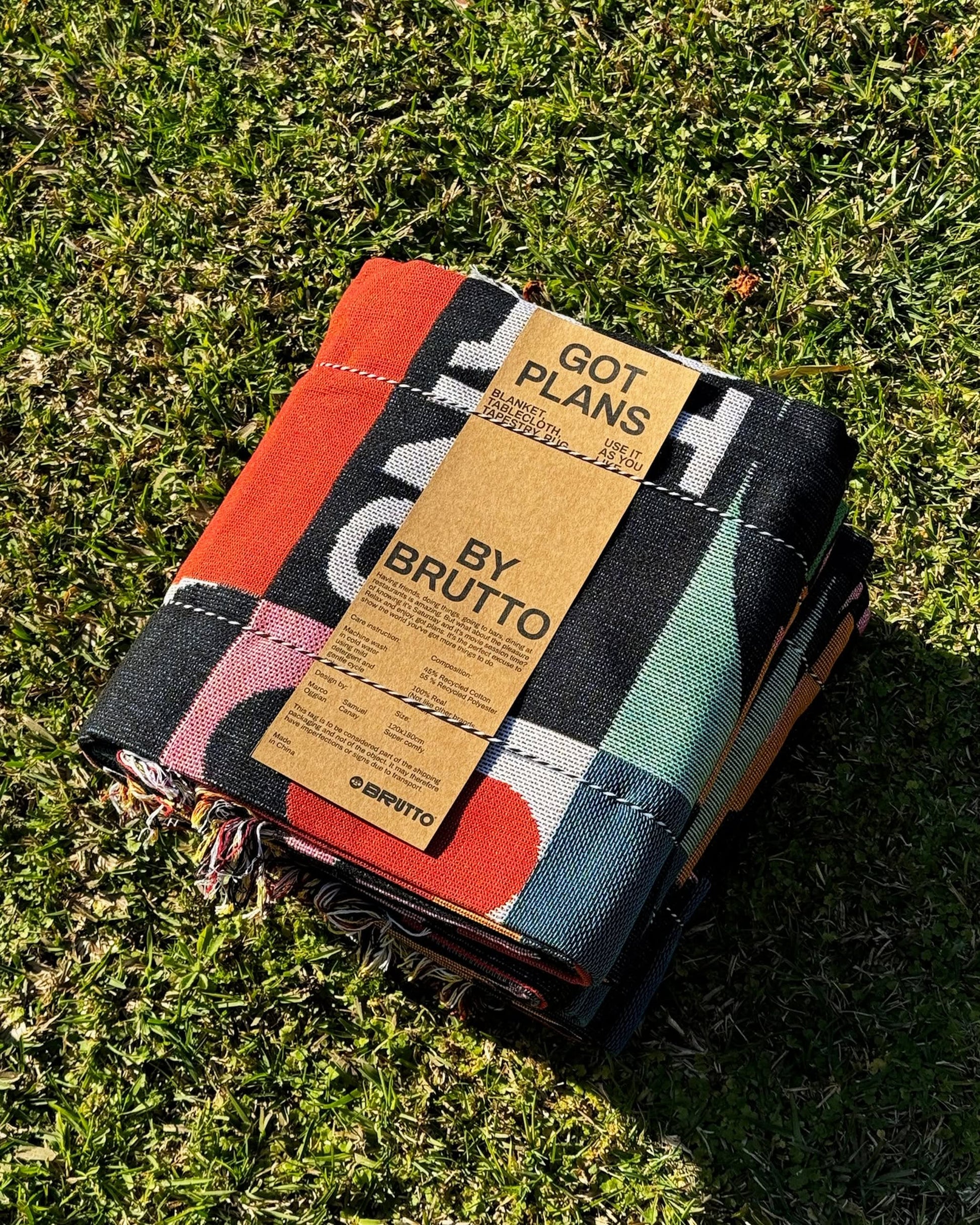 Brutto Studio Got Plans Tapestry Blanket Multicolour