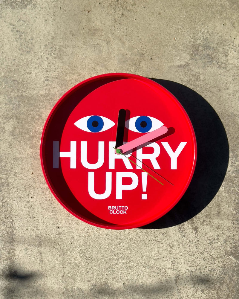 Brutto Studio Hurry Up! Wall Clock - Multicolour