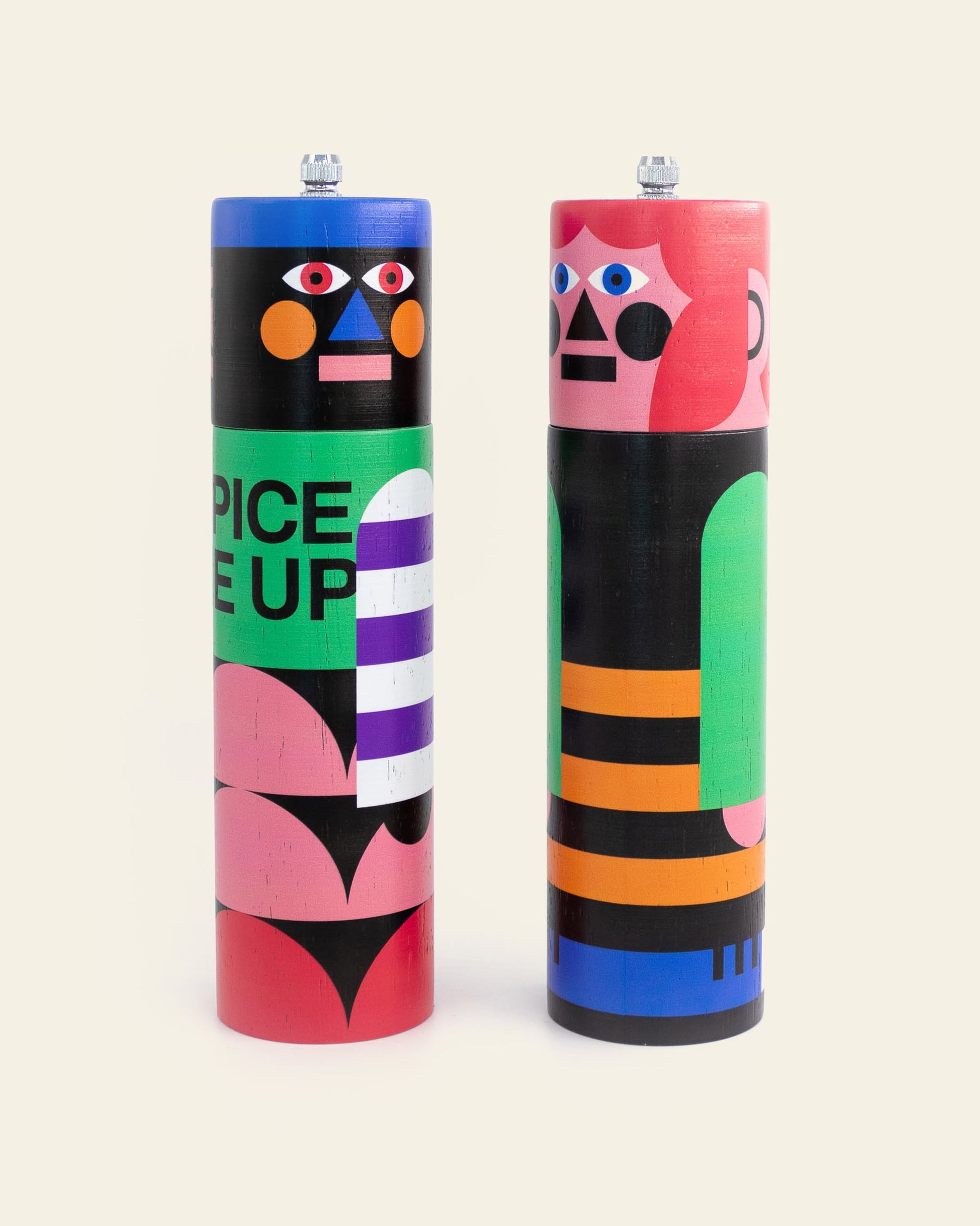 Brutto Studio Sally & Pepe Grinder Set Multicolour