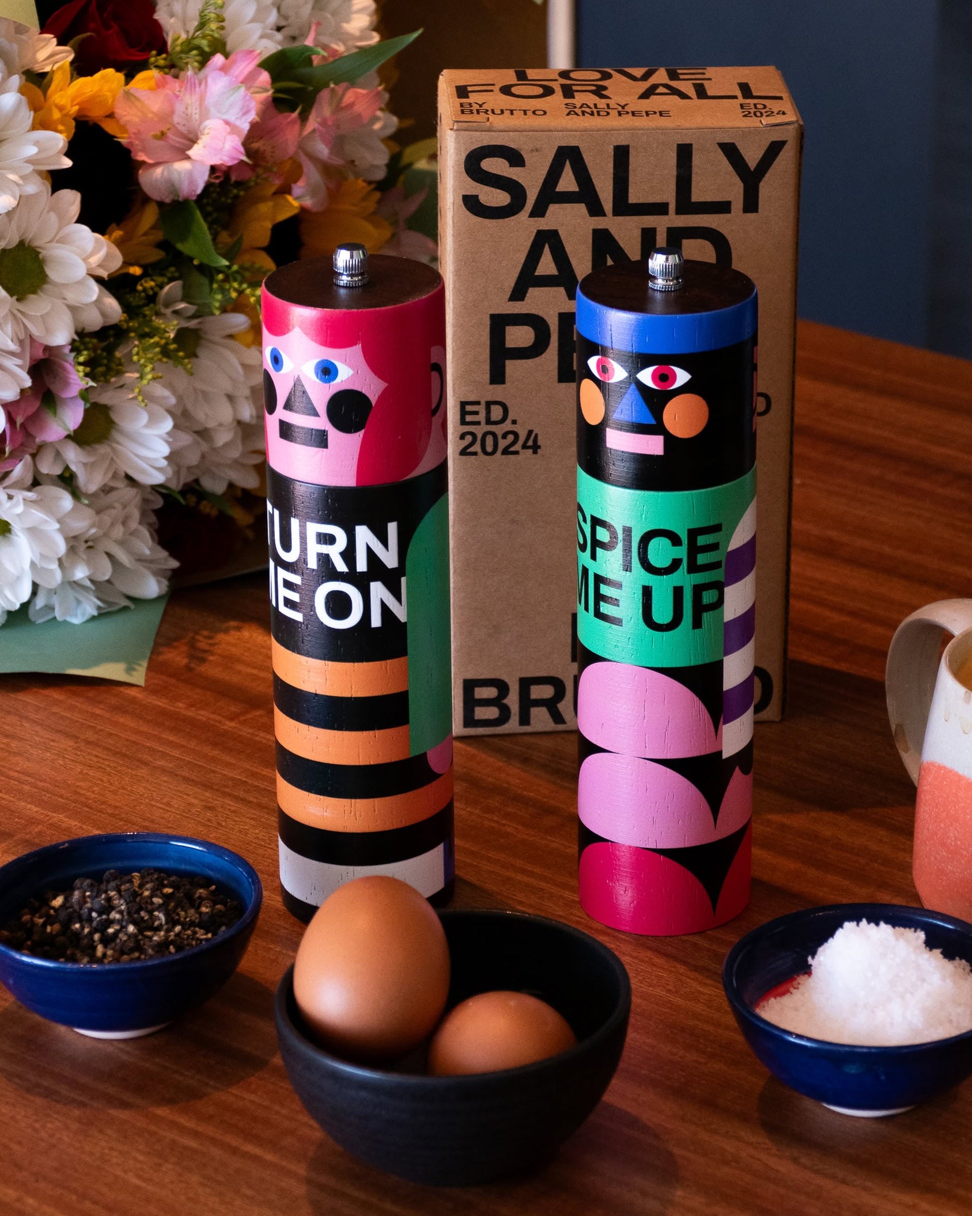 Brutto Studio Sally & Pepe Grinder Set Multicolour