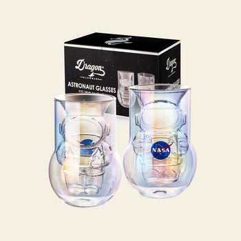 DETAIL NASA Astronaut Double-Walled Glasses Set of 2 Clear