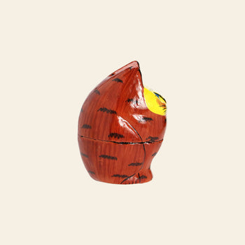 DETAIL Papier Mache Standing Cat Brown