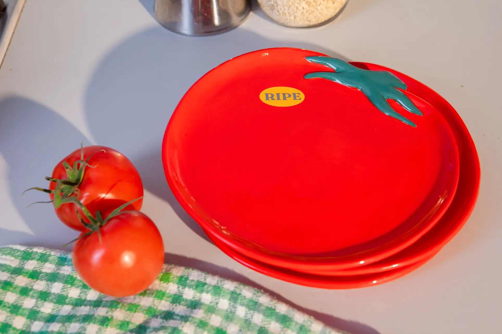 DOIY Farmers Market Tomato Plate Multicolour