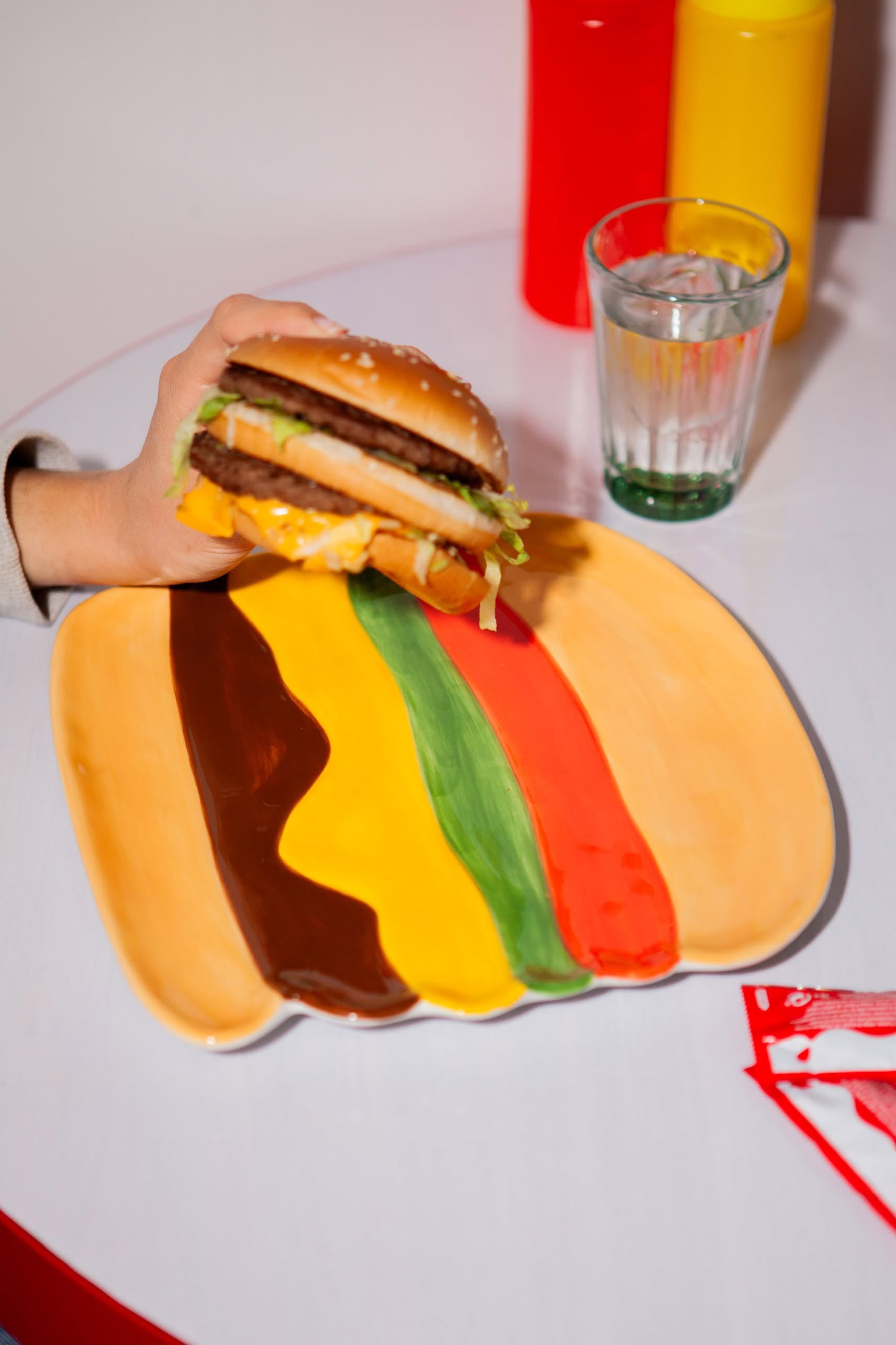 DOIY Fast Food Burger Plate Multicolour