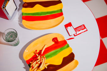 DOIY Fast Food Burger Plate Multicolour