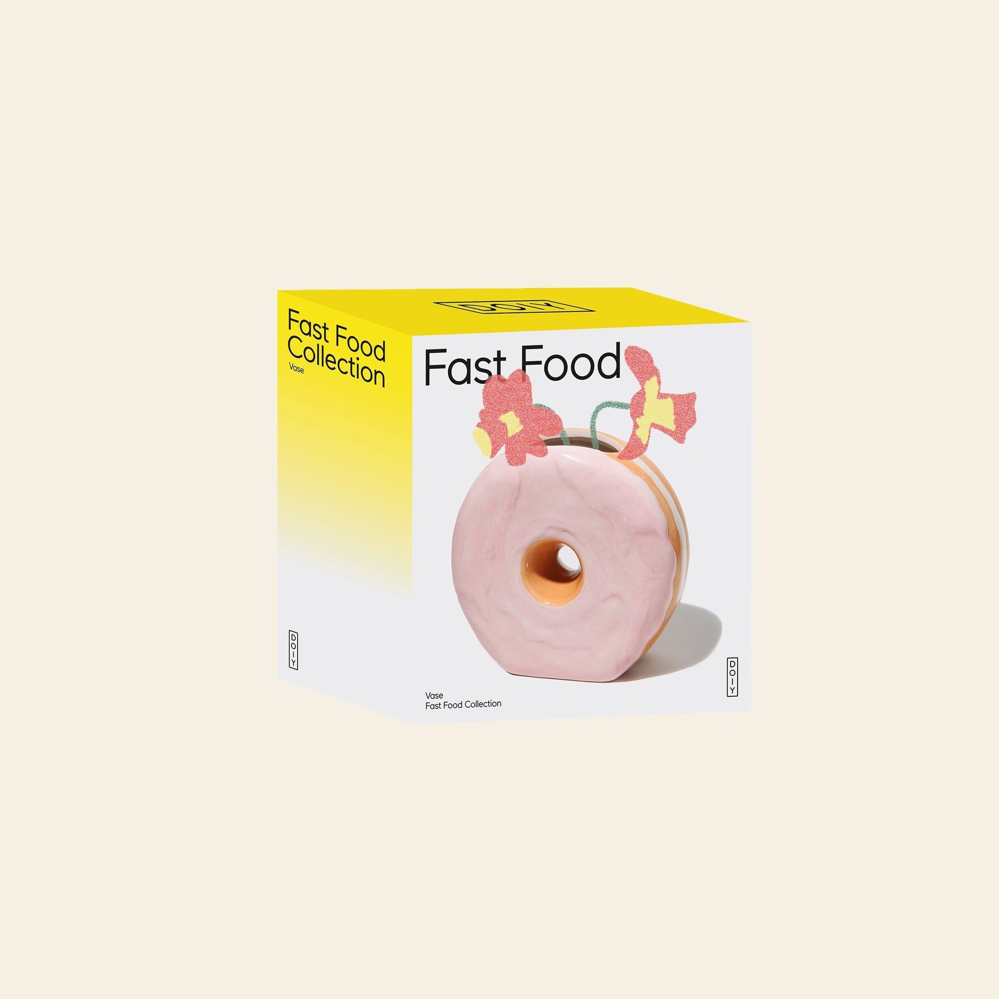 DOIY Fast Food Donut Vase Pink