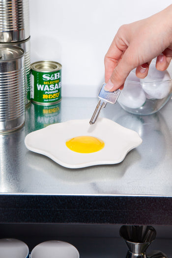 DOIY Fast Food Fried Egg Trinket Tray Multicolour