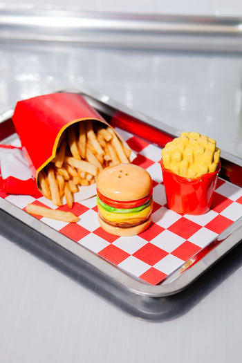 DOIY Fast Food Fries & Burger Salt & Pepper Set Multicolour