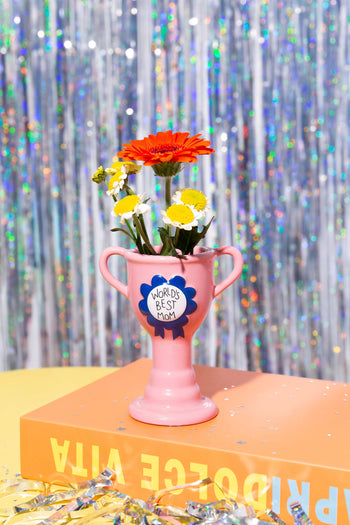 DOIY World's Best Mom Trophy Vase