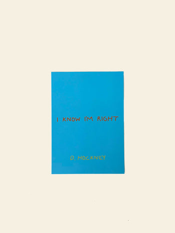 David Hockney I Know I'm Right Postcard