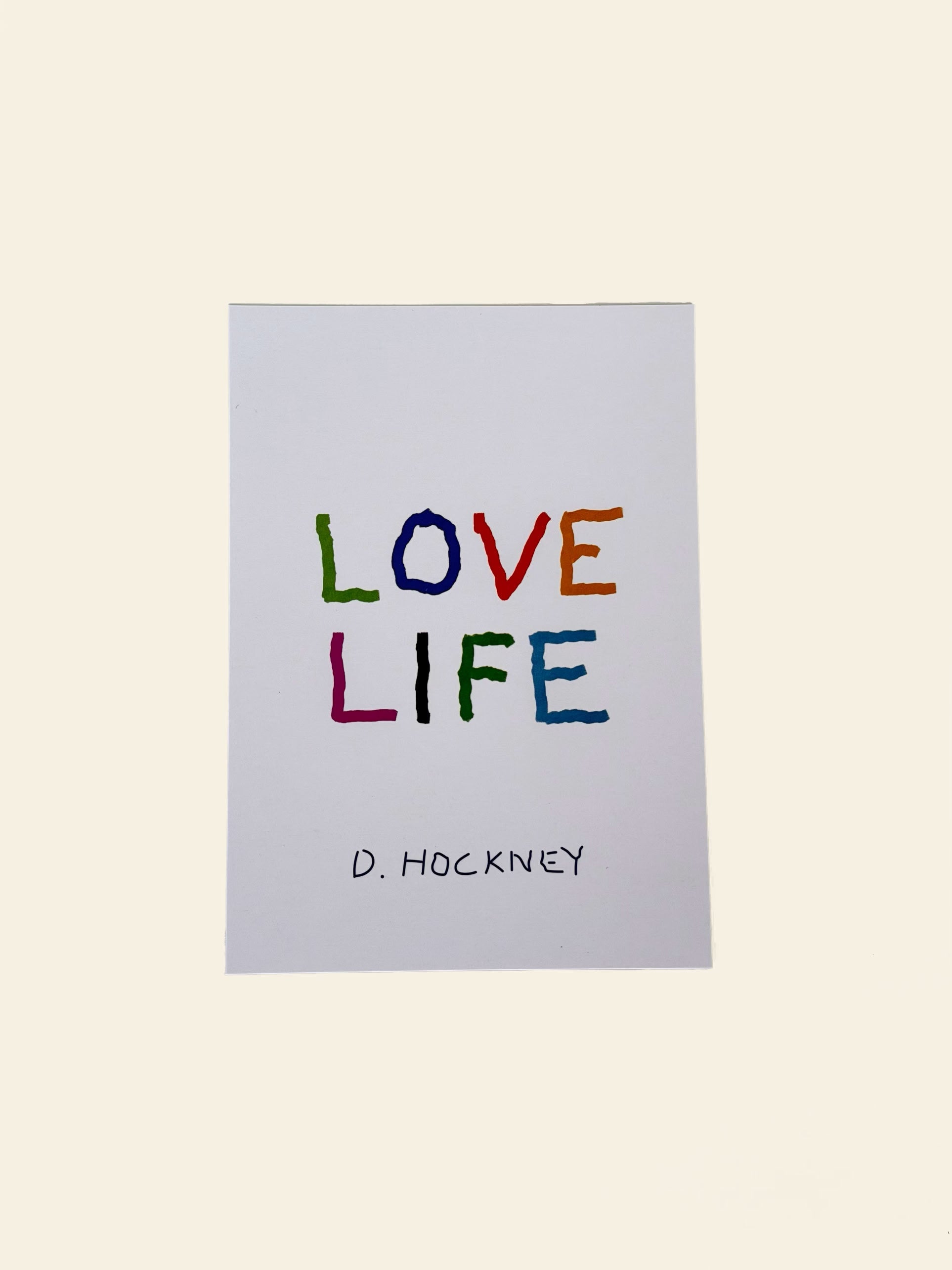 David Hockney Love Life Postcard