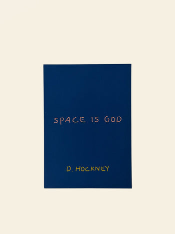 David Hockney Space Is God Postcard