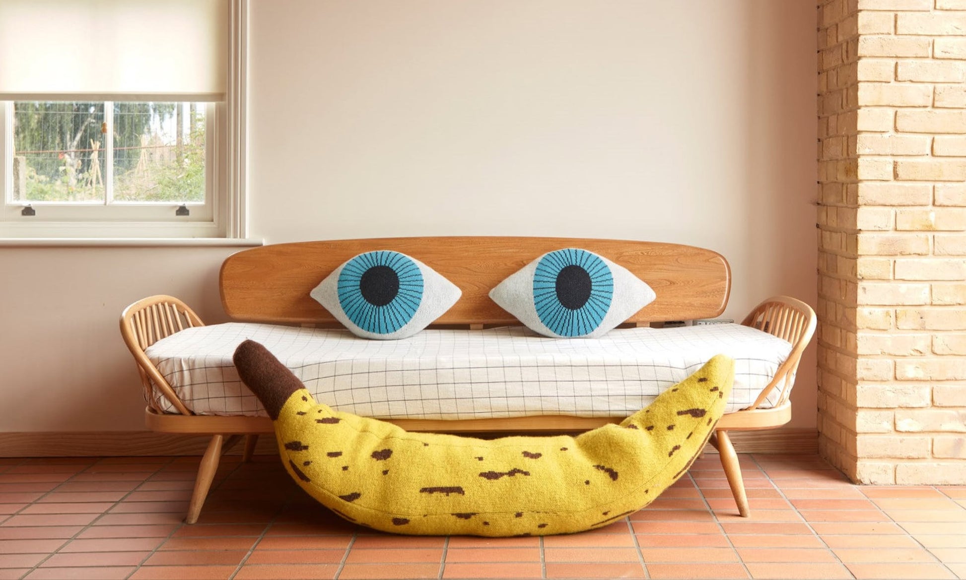 Donna Wilson Blue Eye Shaped Cushion Set of 2