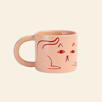 Donna Wilson Cat Mug Pink