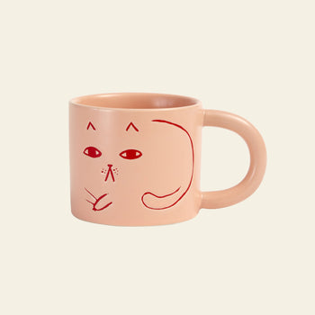 Donna Wilson Cat Mug Pink