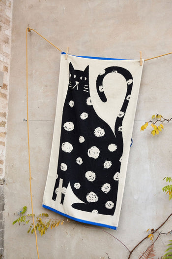 Donna Wilson Lazy Cat Bath Towel
