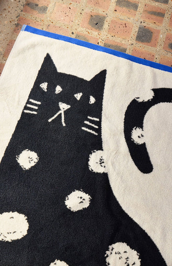 Donna Wilson Lazy Cat Bath Towel