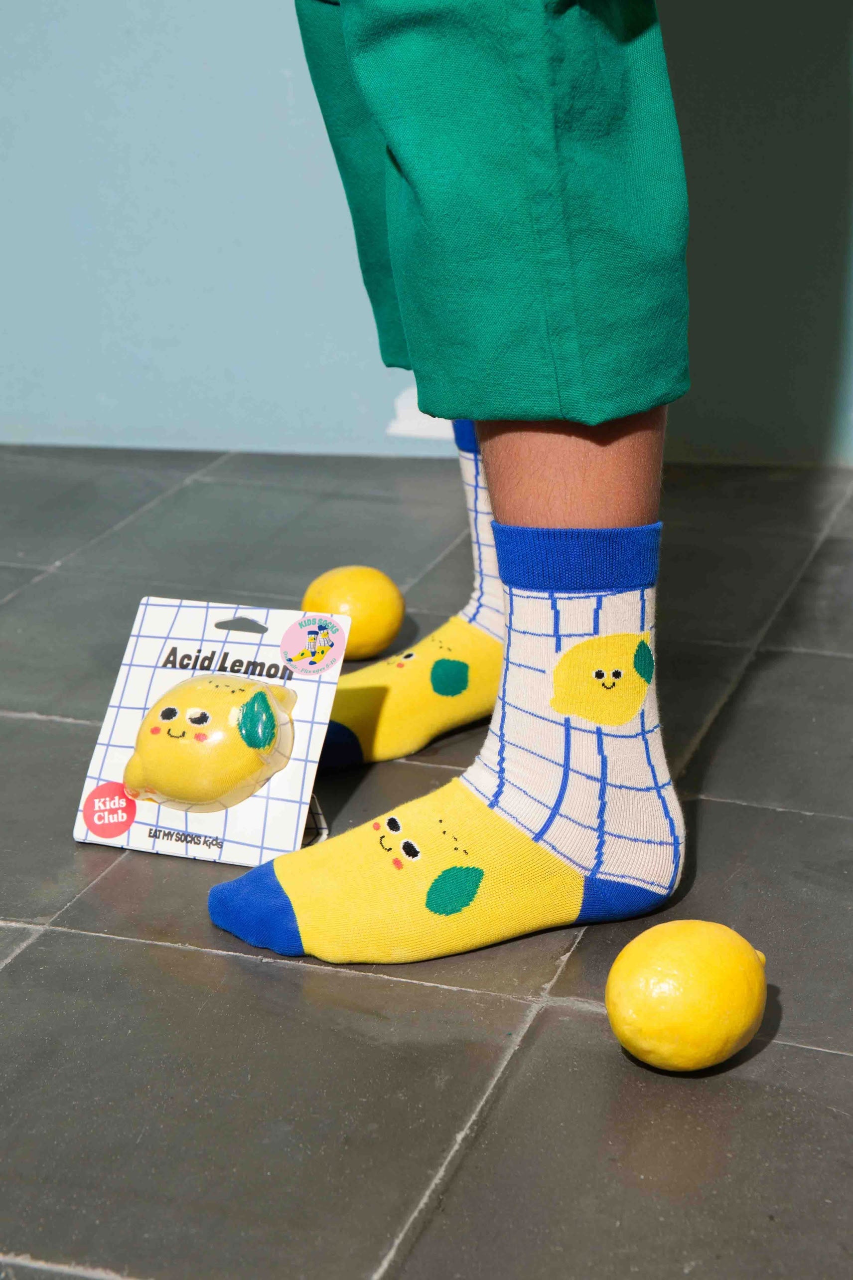Eat My Socks Acid Lemon Kids Socks