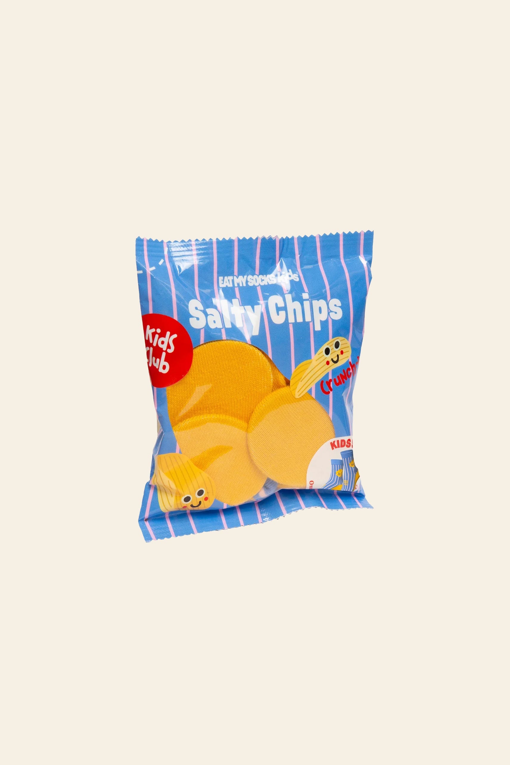 Eat My Socks Blue Salty Chips Kids Socks