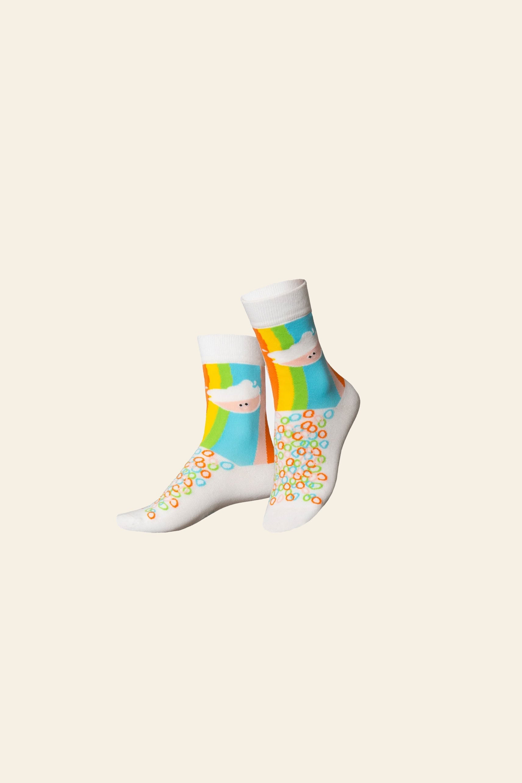Eat My Socks Cereals Blue Rainbow Kids Socks