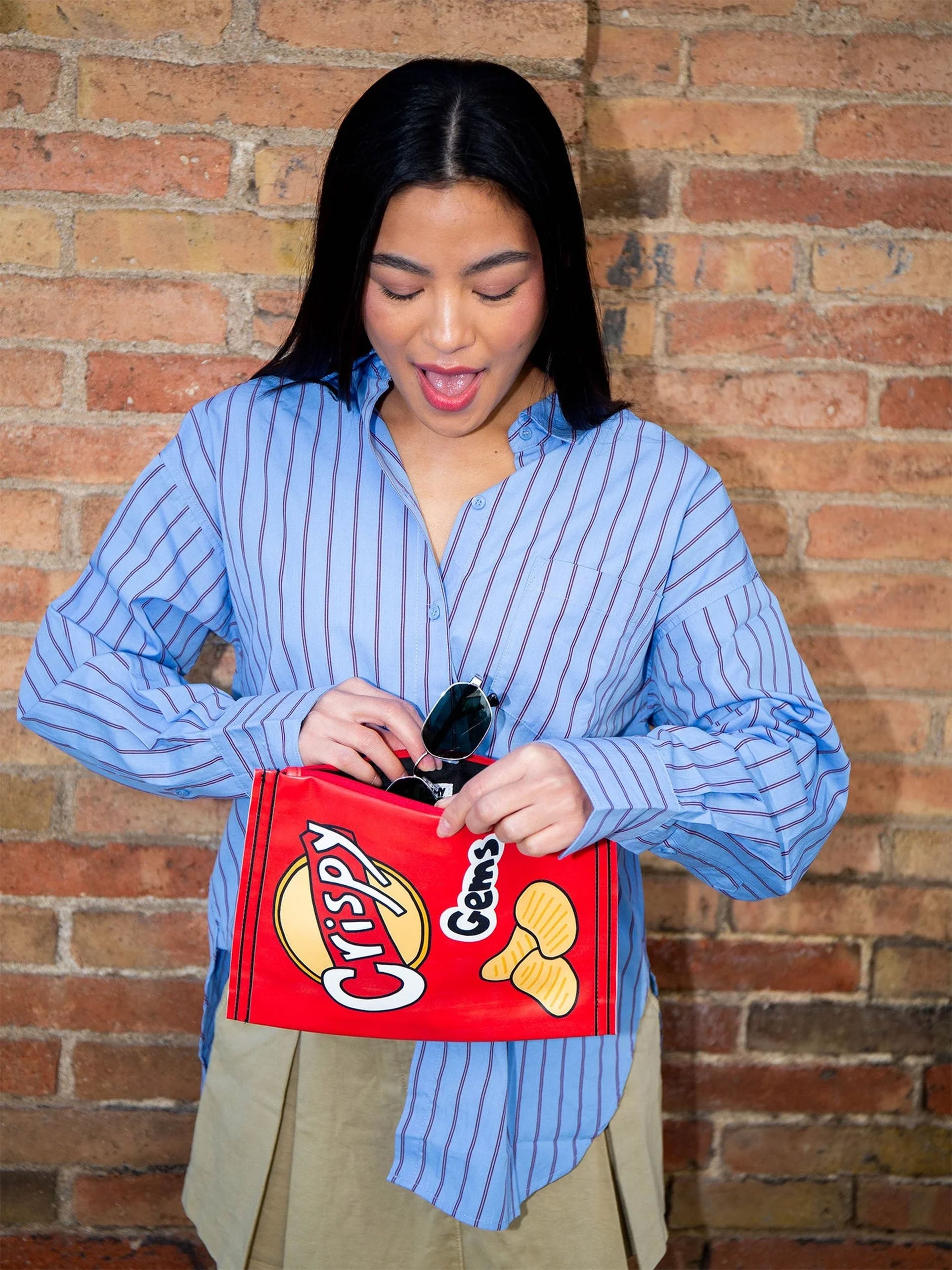 Eat My Socks Crispy Gems Pouch Bag